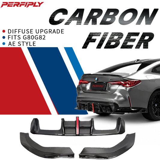 Perfiply Carbon Fiber AE Style Diffuser For BMW M3 G80 G81 M4 G82 G83 G8X