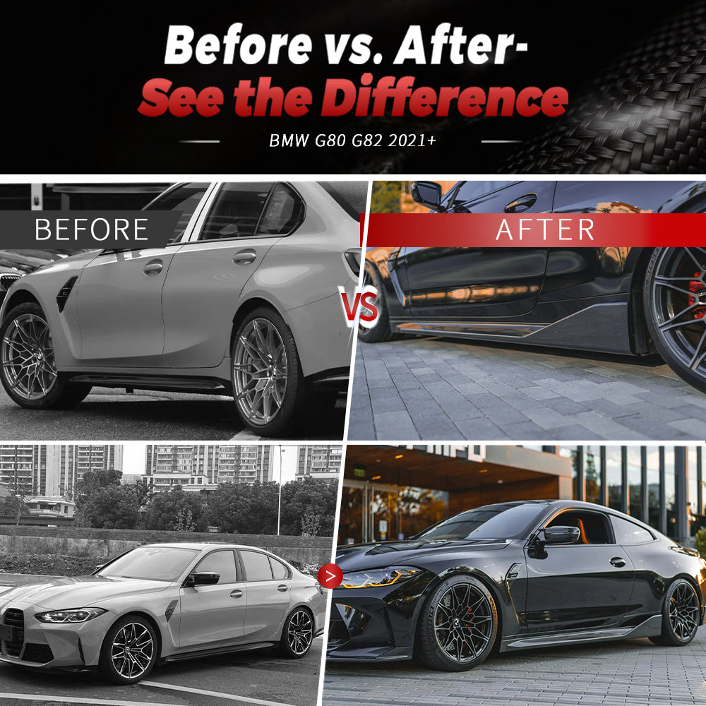 Perfiply Dry Carbon Fiber MP Style Side Skirts For BMW M3 G80 G81 M4 G82 G83 G8X