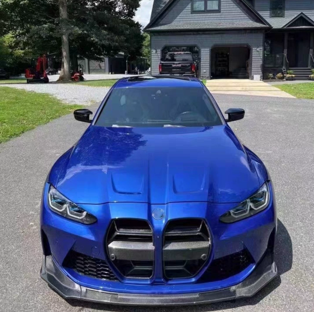 Perfiply Dry Carbon Fiber V Style One-piece Front Lip For BMW M3 G80 G81 M4 G82 G83 G8X