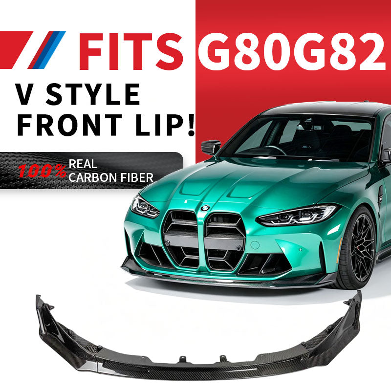 Perfiply Dry Carbon Fiber V Style Front lip For BMW M3 G80 G81 M4 G82 G83 G8X