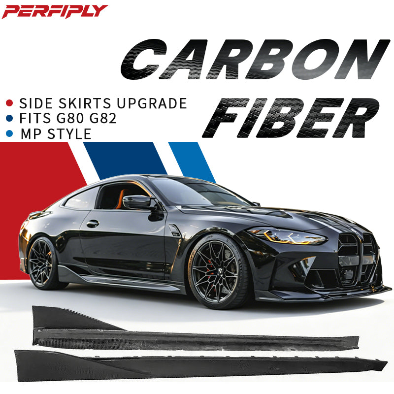 Perfiply Dry Carbon Fiber MP Style Side Skirts For BMW M3 G80 G81 M4 G82 G83 G8X