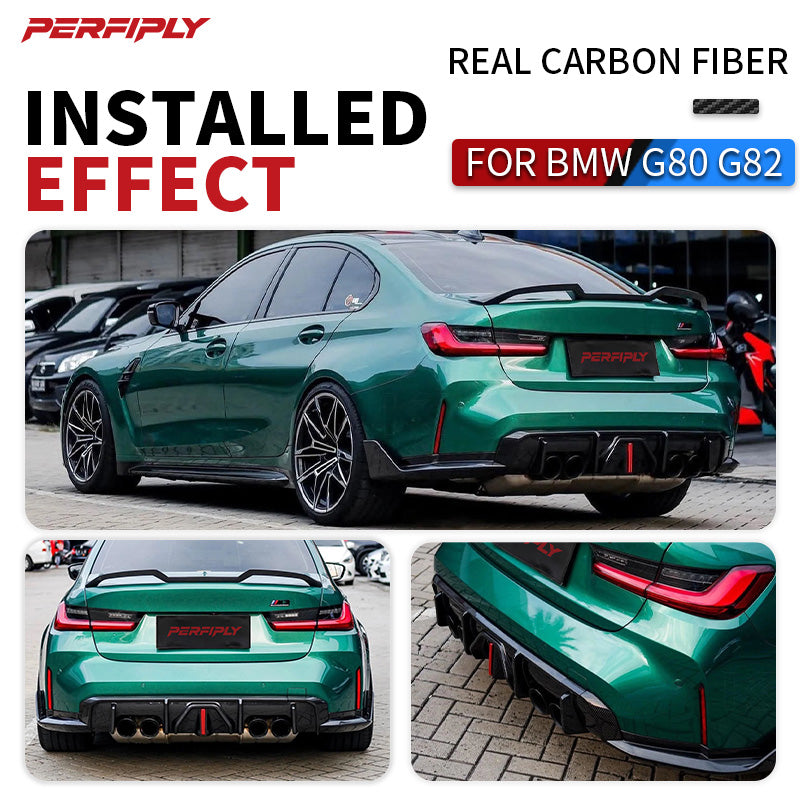 Perfiply Dry Carbon Fiber BC Style Diffuser For BMW M3 G80 G81 M4 G82 G83 G8X