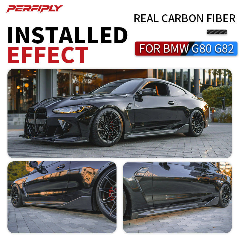 Perfiply Dry Carbon Fiber MP Style Side Skirts For BMW M3 G80 G81 M4 G82 G83 G8X
