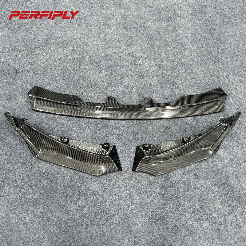 Perfiply Dry Carbon Fiber V Style Front lip For BMW M3 G80 G81 M4 G82 G83 G8X