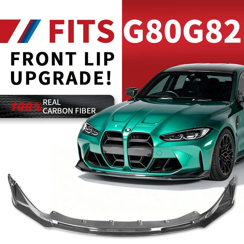 Perfiply Dry Carbon Fiber V Style One-piece Front Lip For BMW M3 G80 G81 M4 G82 G83 G8X